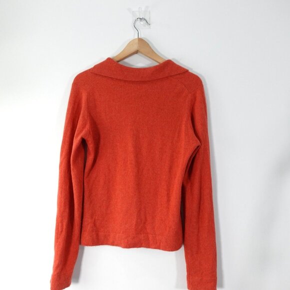 GENEVA Sweater Women Size Medium Red Cashmere Knit V Neck Pullover Casual Jumper - Picture 7 of 9